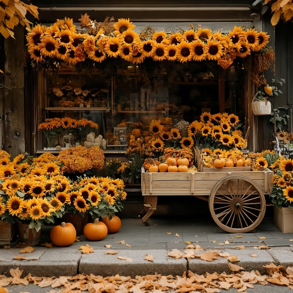 Fall Photography Backdrops Country Flower Market Backdrop UK CSH57-188