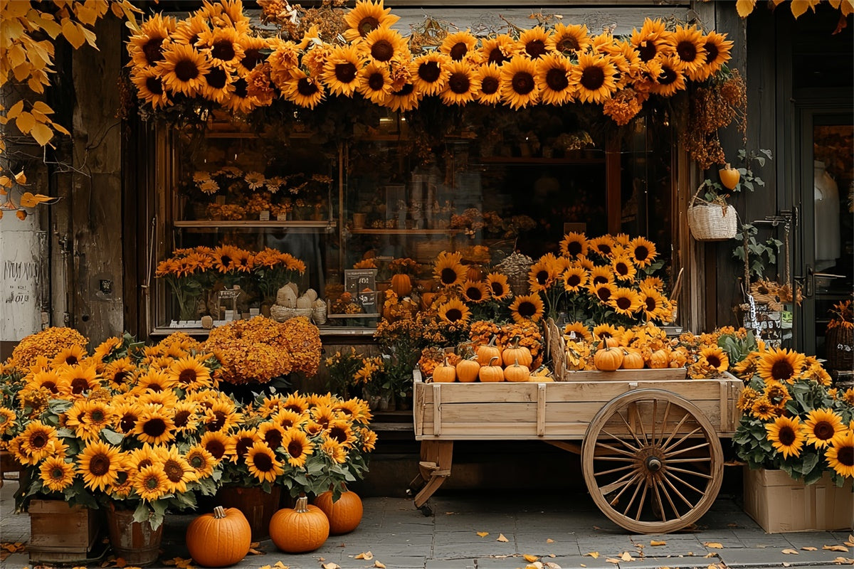 Fall Photography Backdrops Country Flower Market Backdrop UK CSH57-188