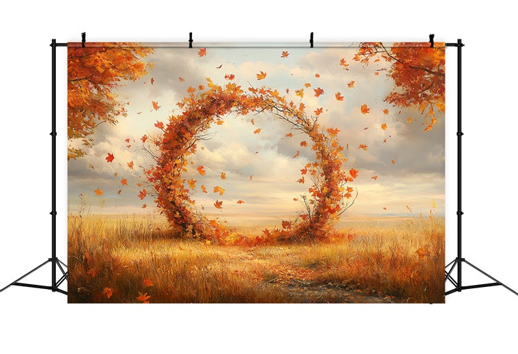 Autumn Leaves Backdrop Meadow Falling Leaves Ring Backdrop UK CSH57-193