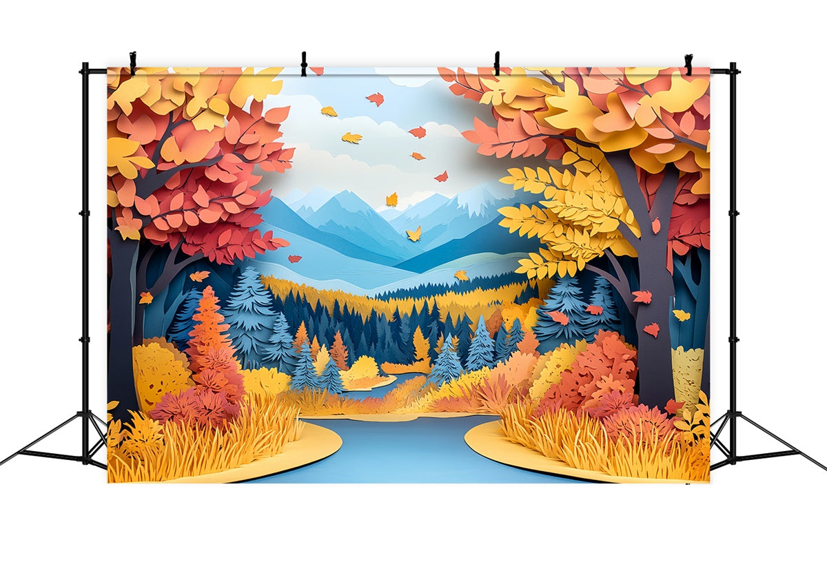 Fall Backdrops Fantasy Fall Layered Woods Backdrop UK CSH57-194