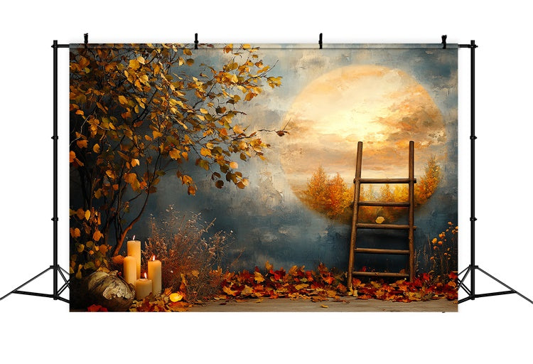 Fall Photoshoot Backdrop Golden Moon Dreamscape Backdrop UK CSH57-198