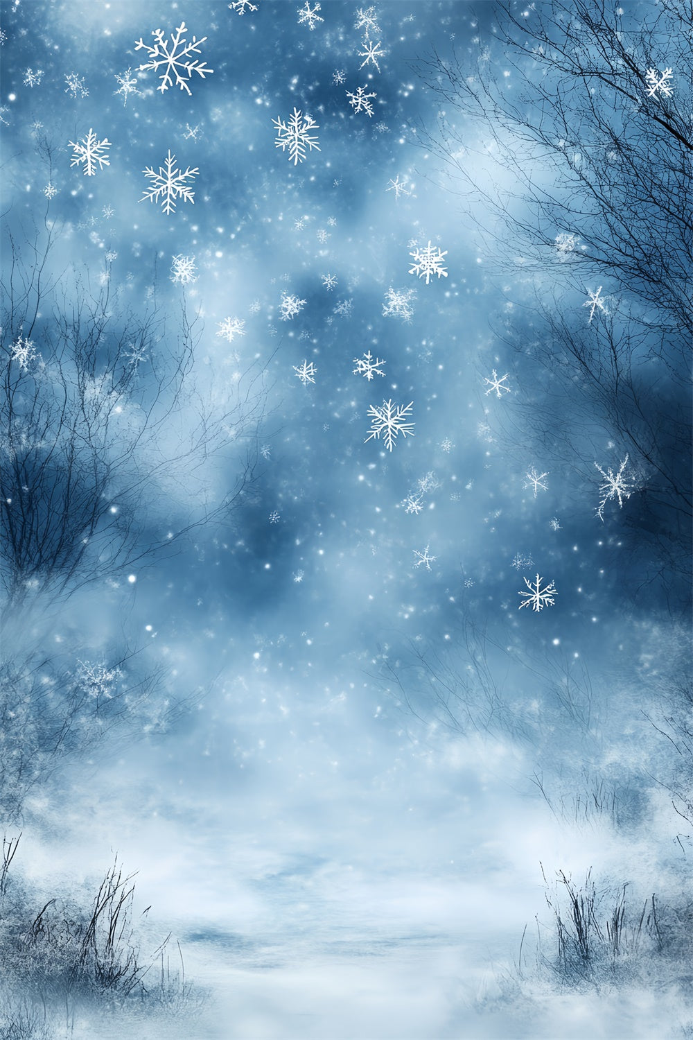 Winter Wonderland Backdrop Winter Blue Breeze Dream Backdrop UK CSH57-204