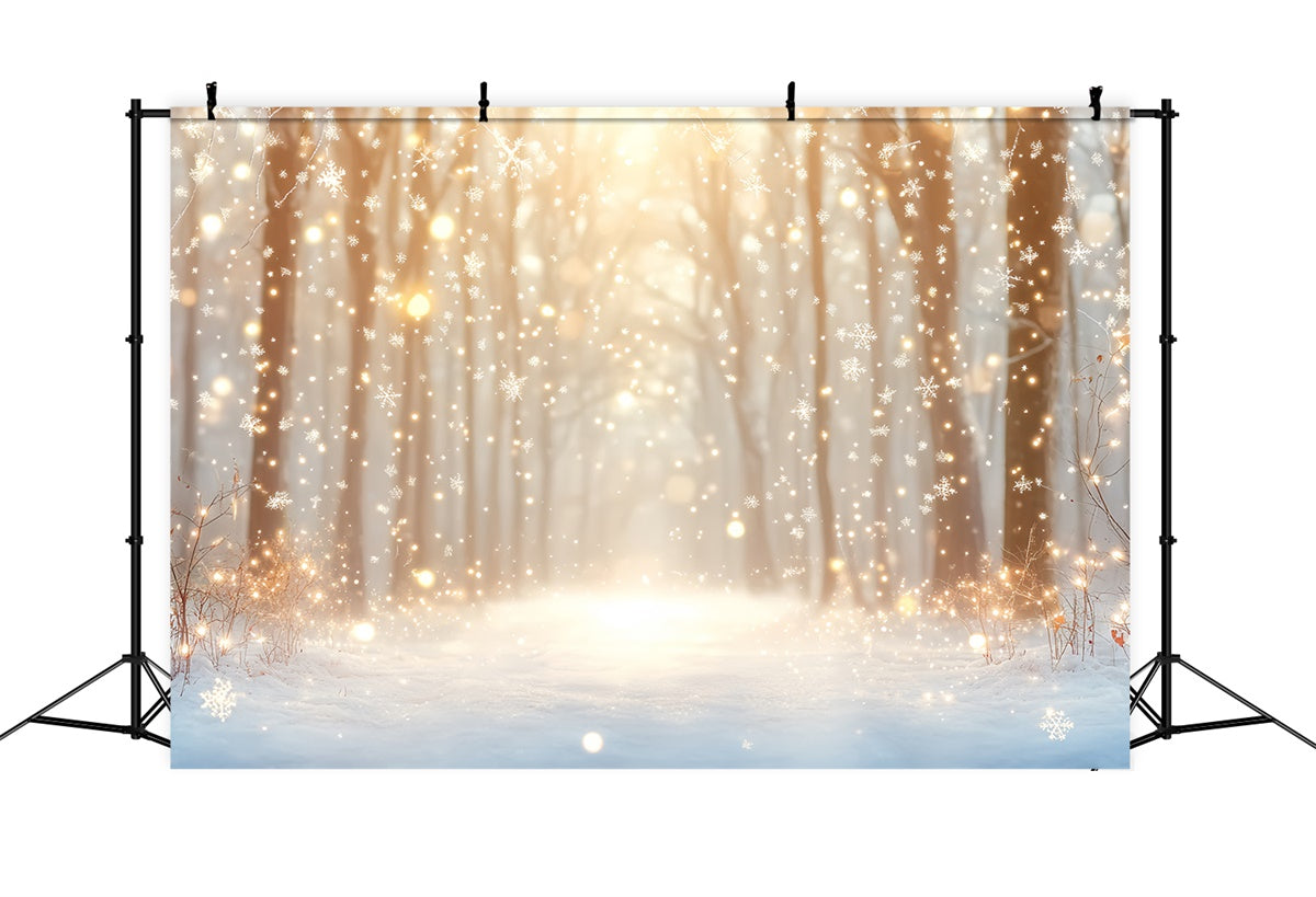 Winter Forest Backdrop Frosty Twilight Sparkle Backdrop UK CSH57-215