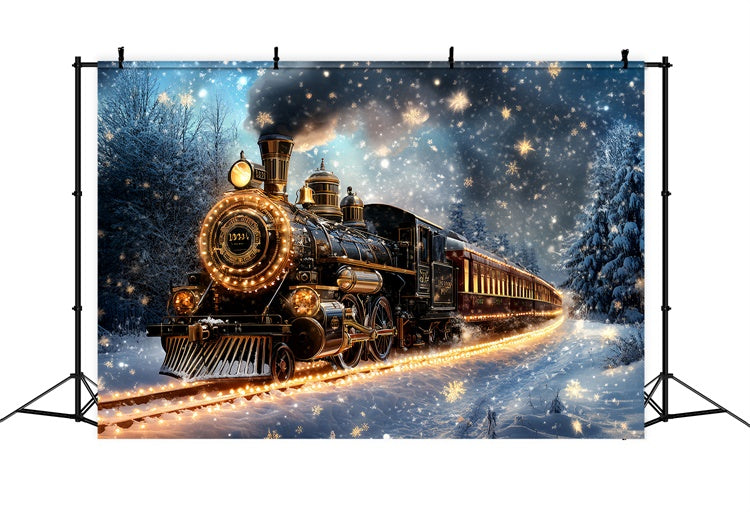 Winter Backdrops Enchanted Winter Railway Backdrop UK CSH57-217