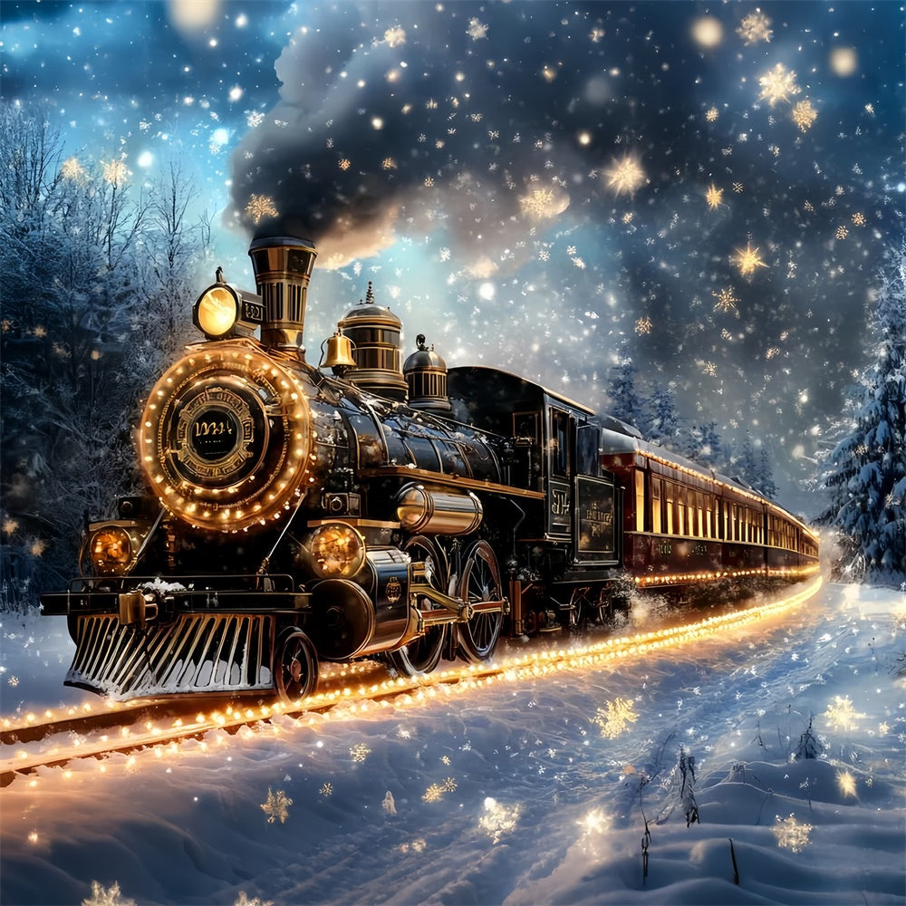 Winter Backdrops Enchanted Winter Railway Backdrop UK CSH57-217