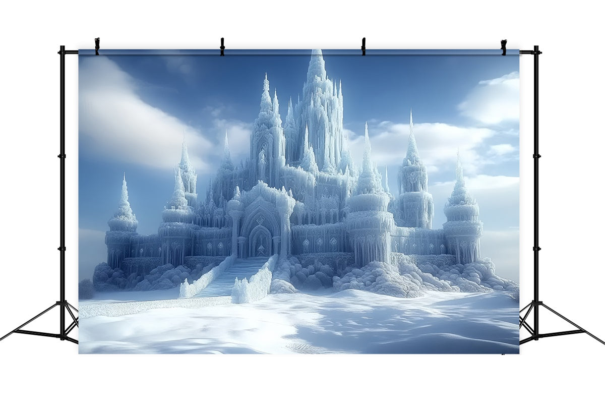 Ice Castle Backdrop Frozen Throne Citadel Backdrop UK CSH57-220