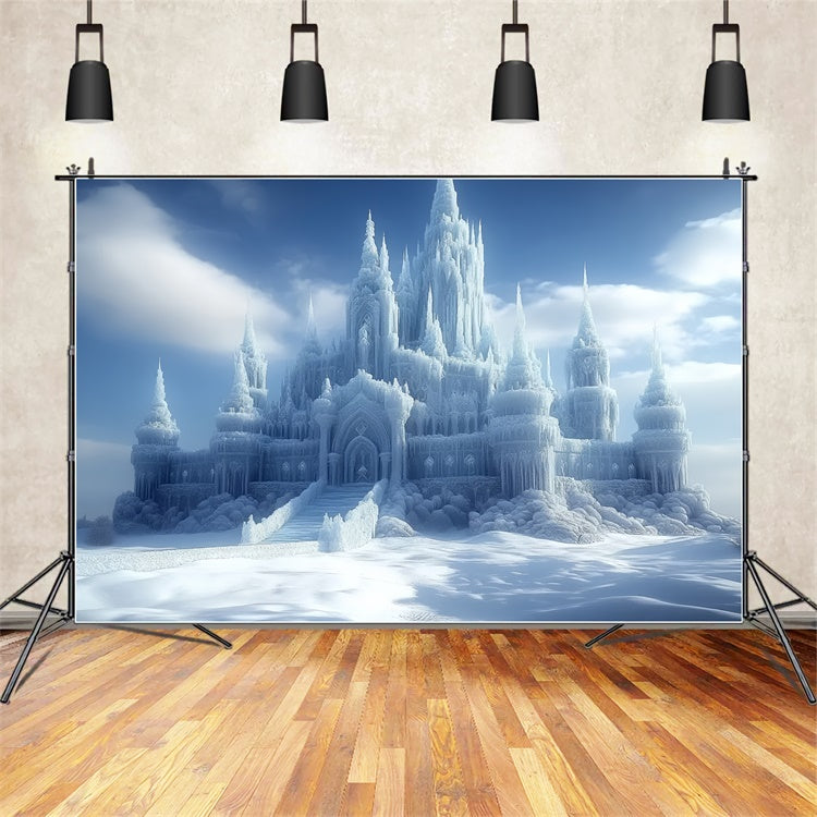 Ice Castle Backdrop Frozen Throne Citadel Backdrop UK CSH57-220