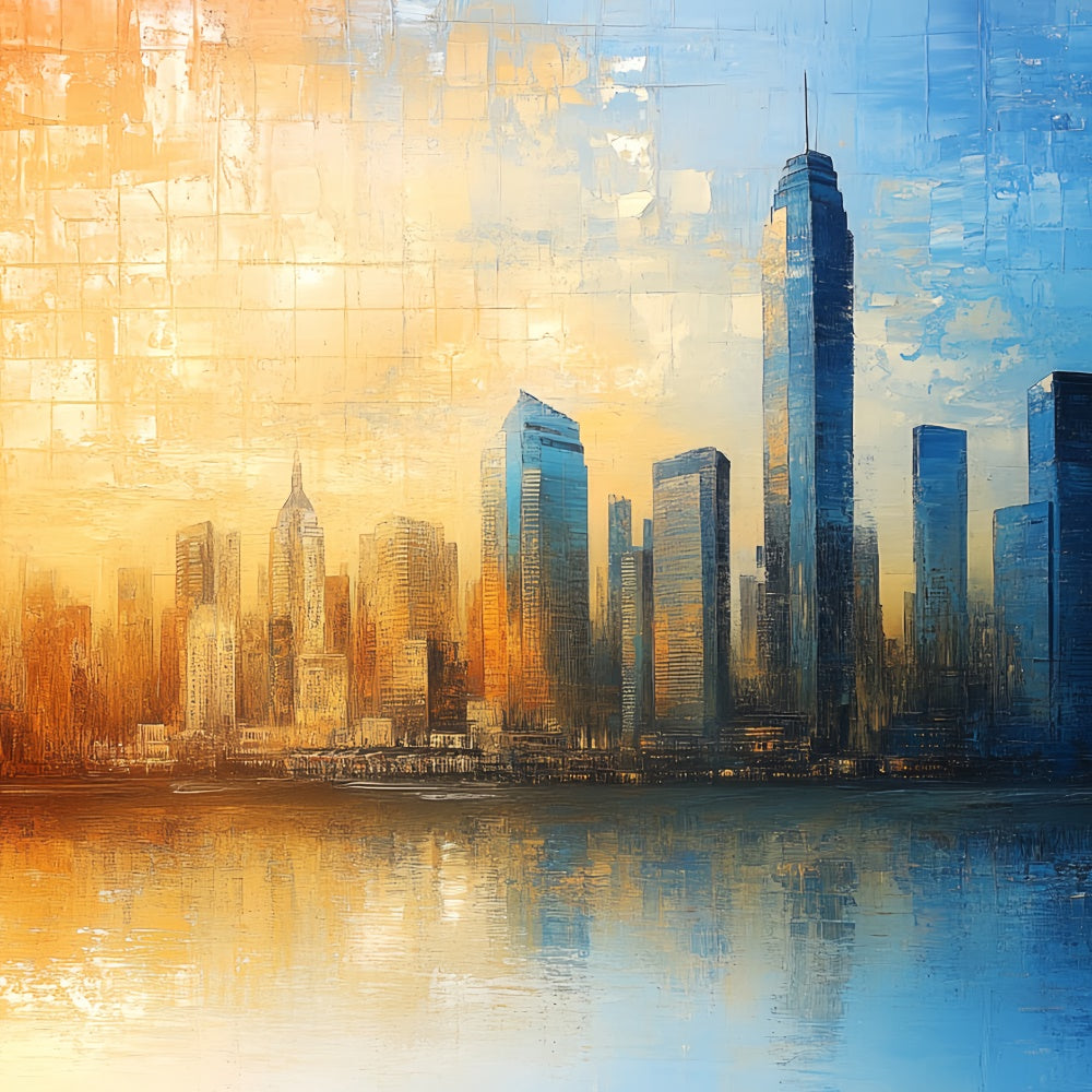 Artistic Backdrop City Reflections Glow Fabric Backdrop UK CSH57-254