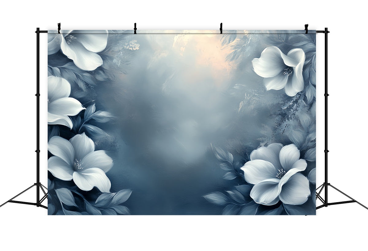 Fine Art Photography Backdrop Dreamy Blue Petal Backdrop UK CSH57-257