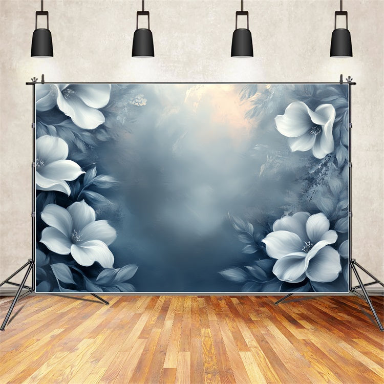 Fine Art Photography Backdrop Dreamy Blue Petal Backdrop UK CSH57-257