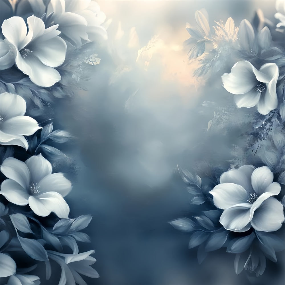 Fine Art Photography Backdrop Dreamy Blue Petal Backdrop UK CSH57-257