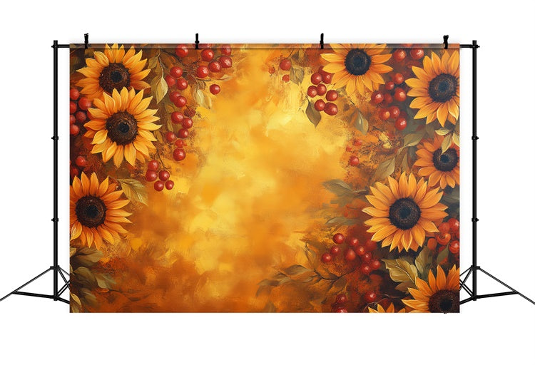 Painting Backdrops Harvest Sunflower Joy Video Backdrop UK CSH57-258