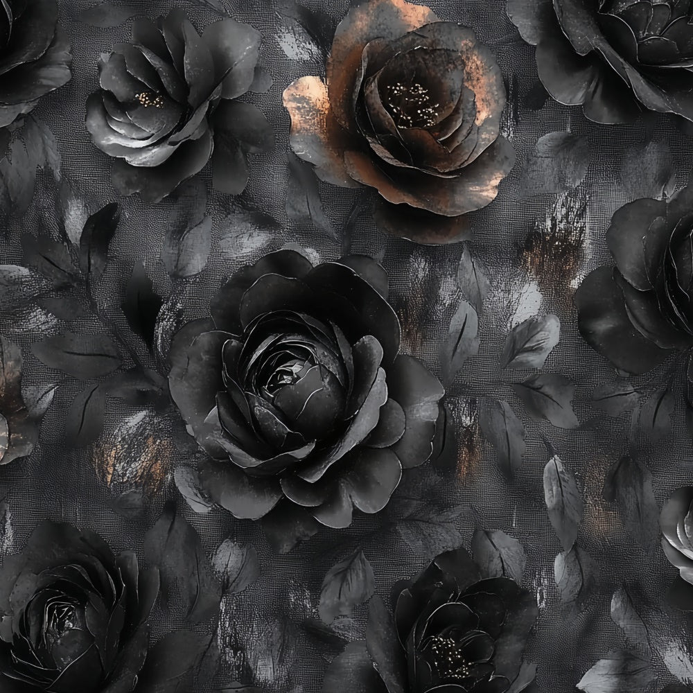 Fine Art Photography Backdrops Black Floral Texture Backdrop UK CSH57-260