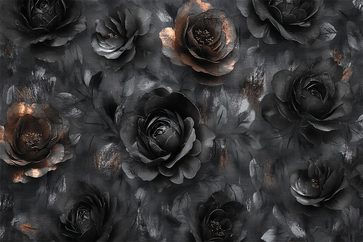 Fine Art Photography Backdrops Black Floral Texture Backdrop UK CSH57-260