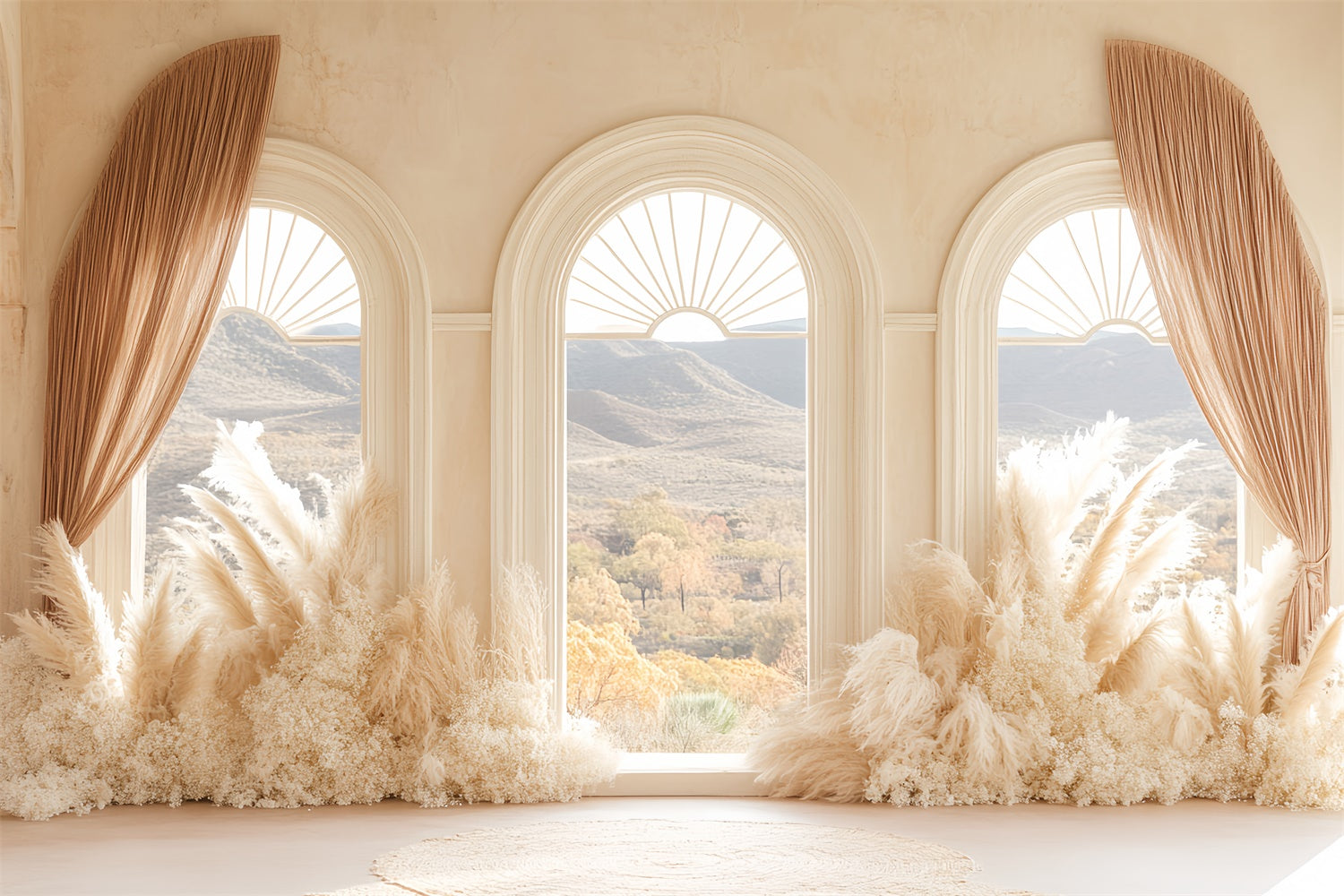 Bohemian Photo Backdrop Boho Window View Dream Backdrop UK CSH57-296