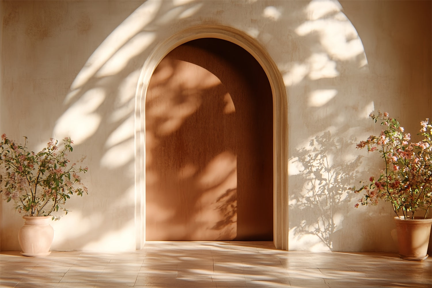 Bohemian Backdrops Warm Archway Floral Glow Backdrop UK CSH57-297