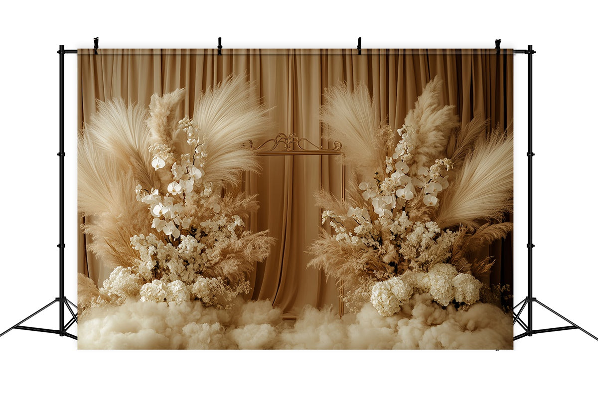 Bohemian Backdrop Beige Dream Boho Floral Backdrop UK CSH57-299