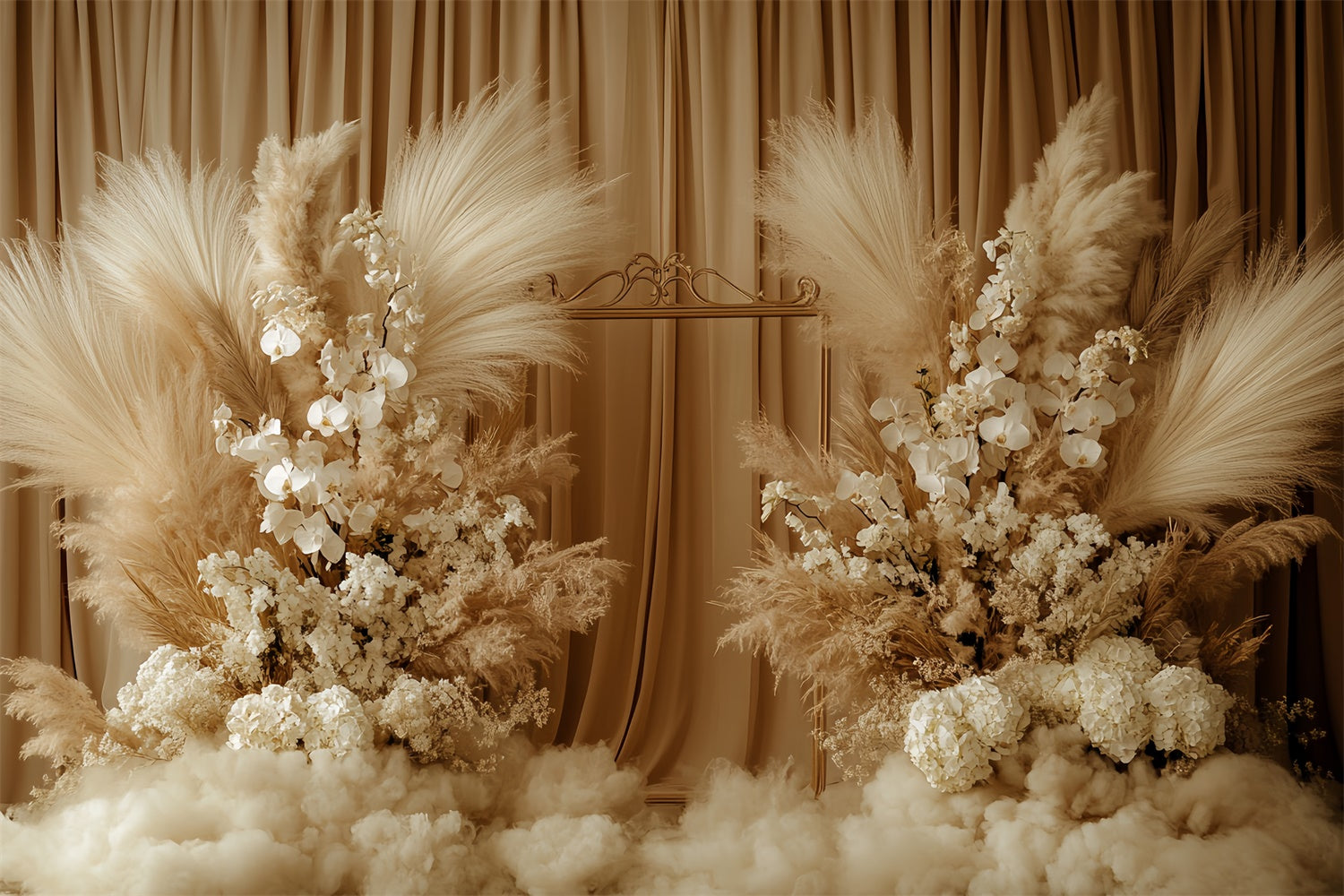Bohemian Backdrop Beige Dream Boho Floral Backdrop UK CSH57-299