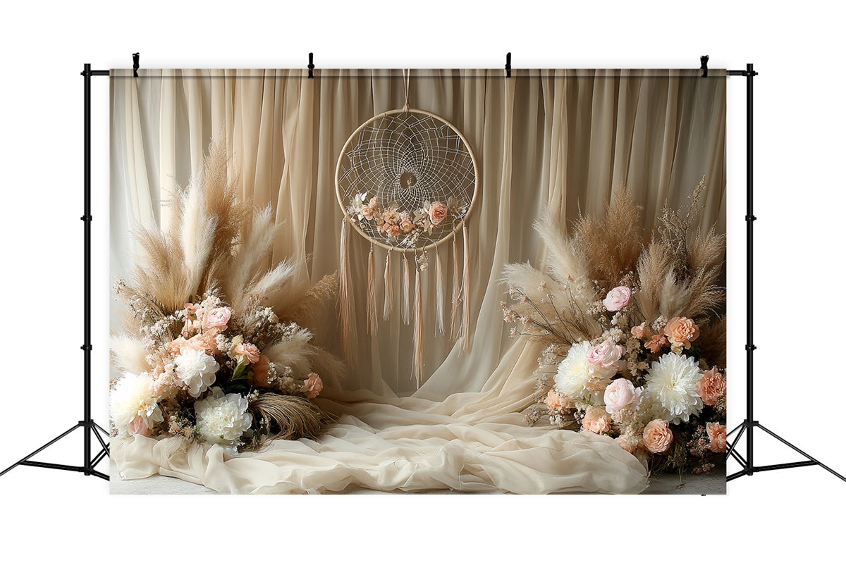 Bohemian Style Backdrop Blush Whisper Floral Backdrop UK CSH57-300
