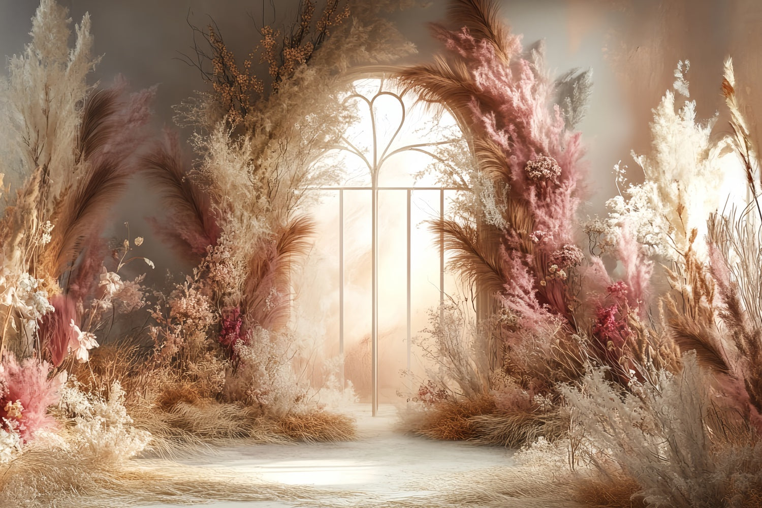 Bohemian Photo Backdrop Bloom Arch Enchanted Backdrop UK CSH57-302