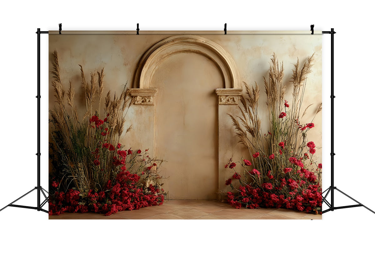 Bohemian Photo Backdrop Vibrant Garden Archway Backdrop UK CSH57-310