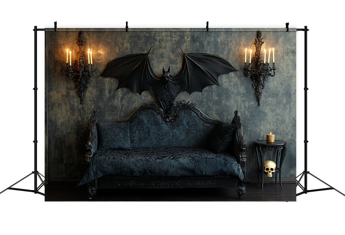 Halloween Photo Booth Backdrop Gothic Bat Manor Backdrop UK CSH57-61
