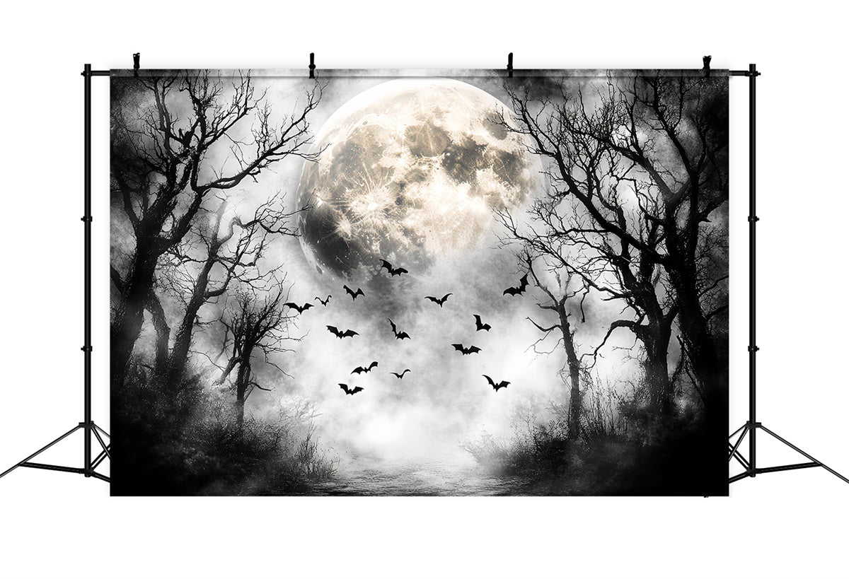 Forest Backdrops Nocturnal Flight Moon Halloween Backdrop UK CSH57-68