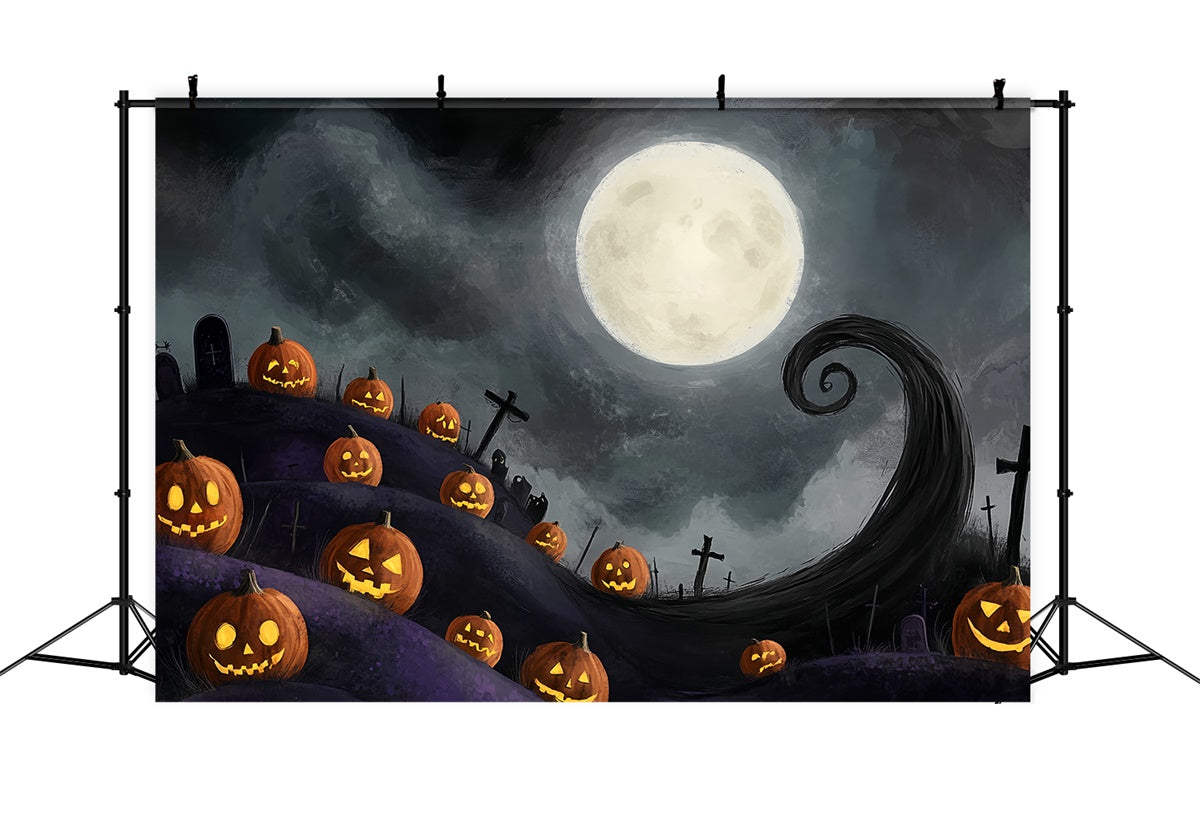 Halloween Moon Backdrop Twisted Hill Moonlight Backdrop UK CSH57-70