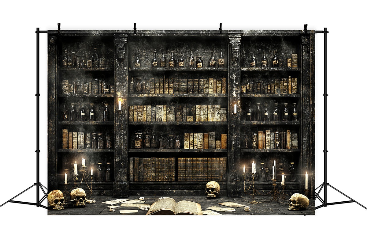 Spooky Halloween Backdrop Potion Tome Library Backdrop UK CSH57-71