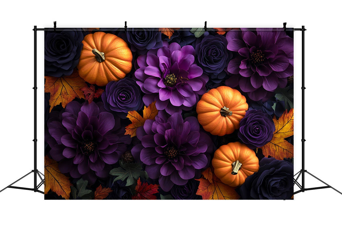 Halloween Backdrops Pumpkin Blossom Twilight Backdrop UK CSH57-75