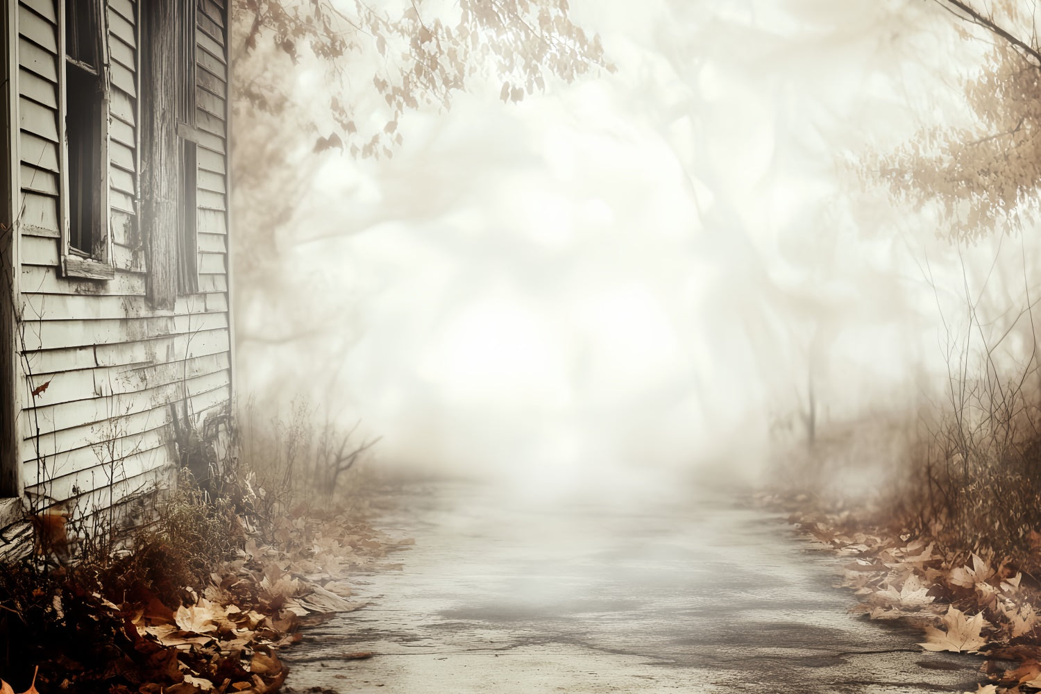 Halloween Backdrop Ideas Abandoned Cottage Trail Backdrop UK CSH57-77