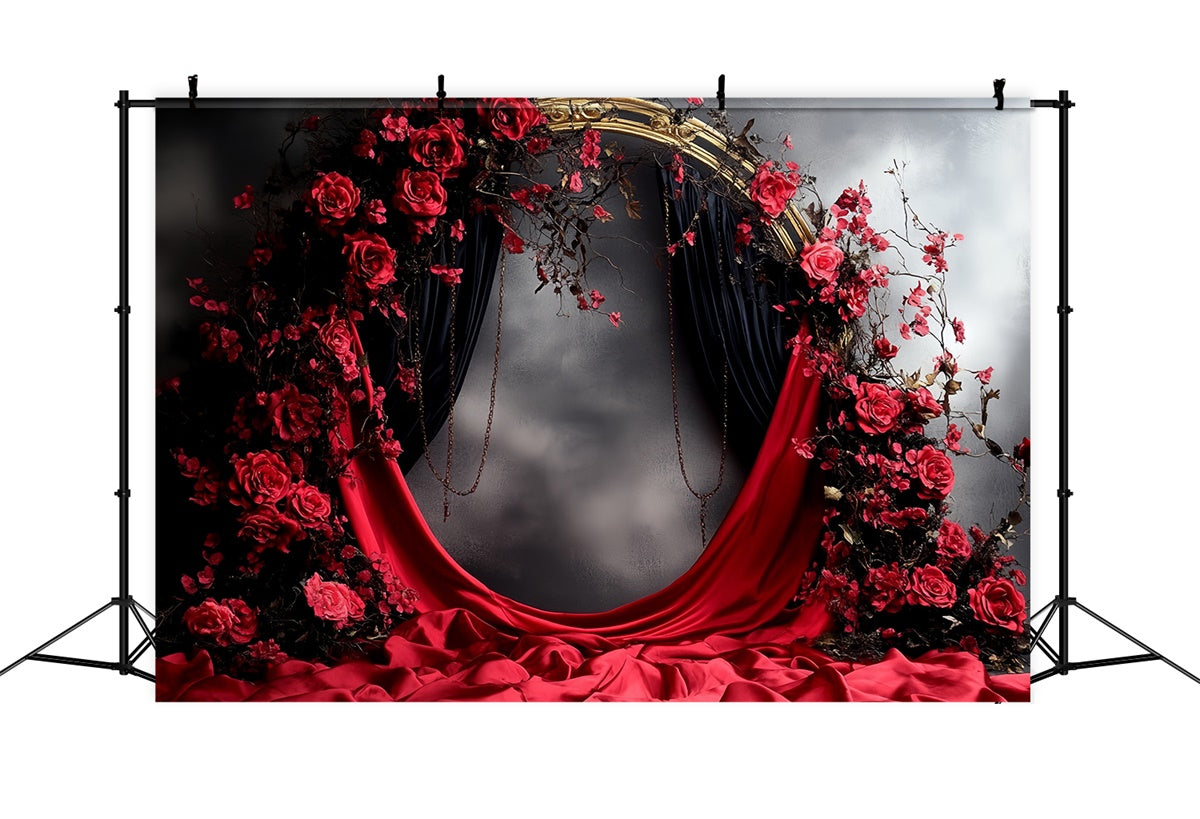 Retro Backdrop Scarlet Romance Arch Vintage Photo Backdrop UK CSH57-85