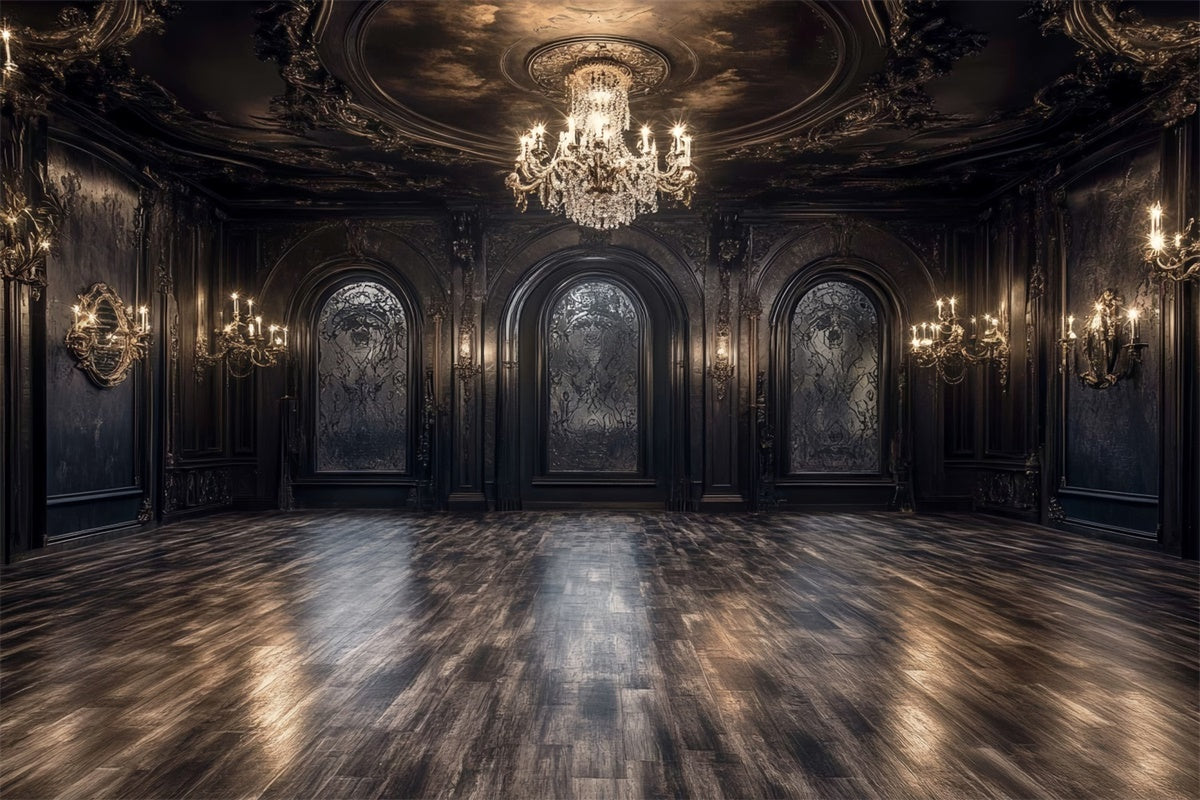 Vintage Backdrops Royal Darkness Banquet Hall Backdrop UK CSH57-90
