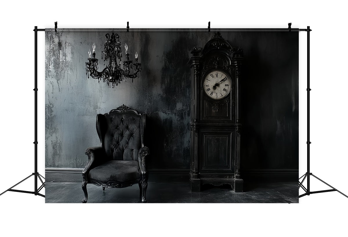 Antique Photo Backdrop Black Parlor Elegance Backdrop UK CSH57-92