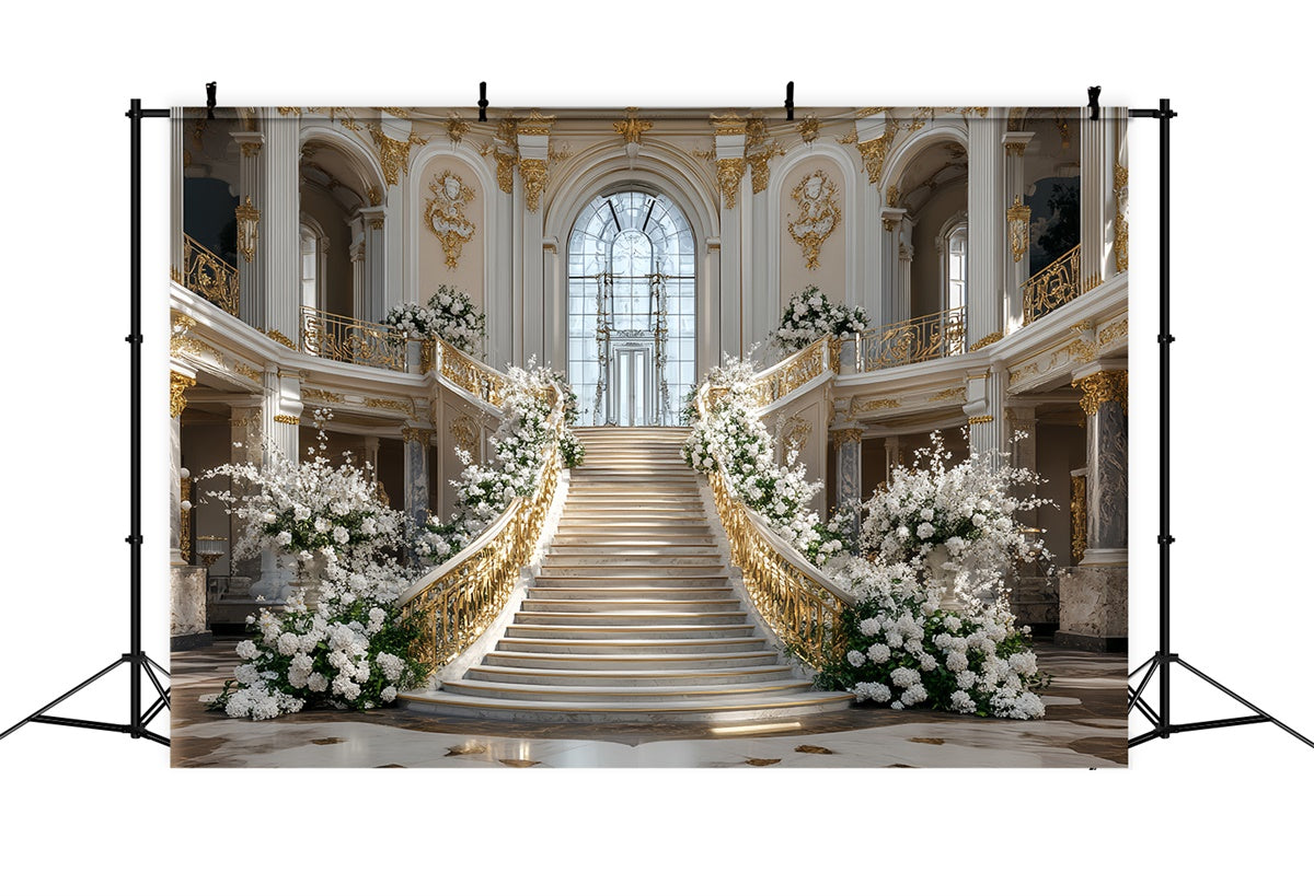 Victorian Backdrop Golden Staircase Dream Vintage Backdrop UK CSH57-94