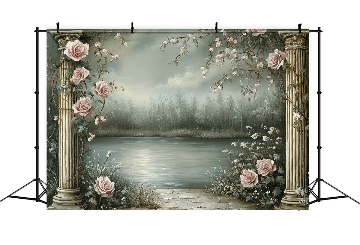Vintage Photo Backdrops Lakeside Petal Dreams Backdrop UK CSH57-96