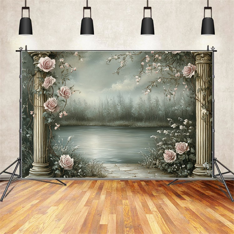 Vintage Photo Backdrops Lakeside Petal Dreams Backdrop UK CSH57-96