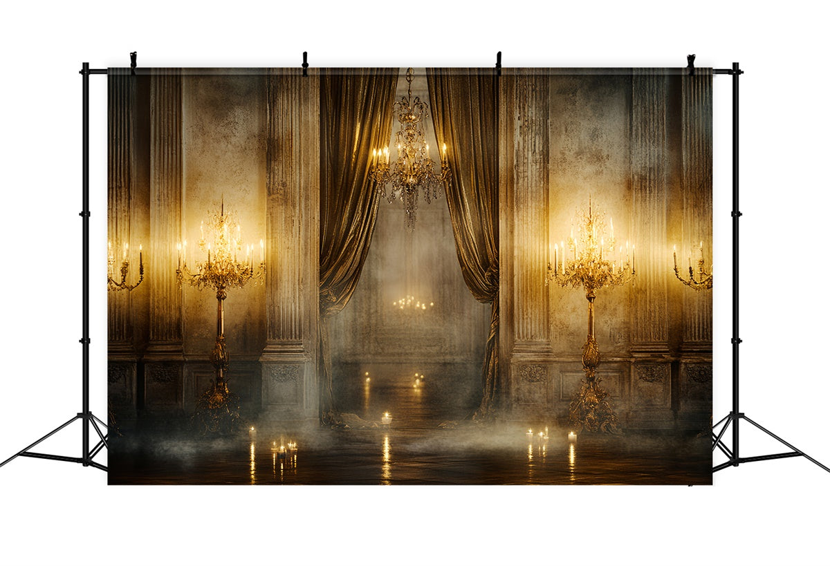 Baroque Backdrop Candlelit Golden Hall Vintage Photo Backdrop UK CSH57-99