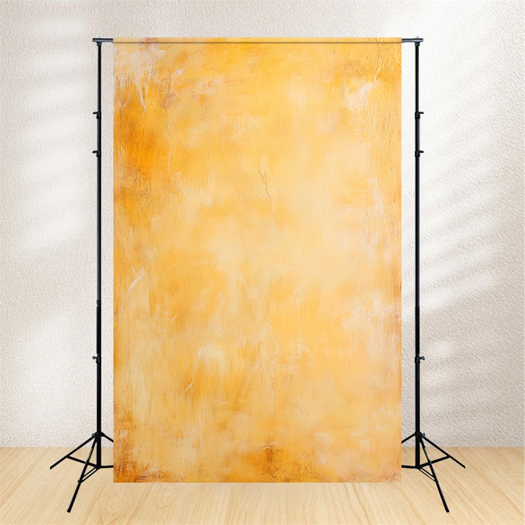 Yellow Backdrop Warm Amber Painted Texture Abstract Photo Backdrop UK CSH58-163