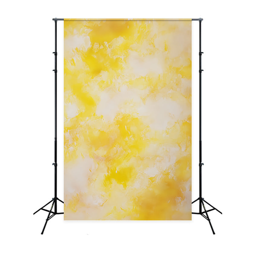 Yellow Backdrop Soft Yellow Cloud Strokes Abstract Backdrop UK CSH58-164