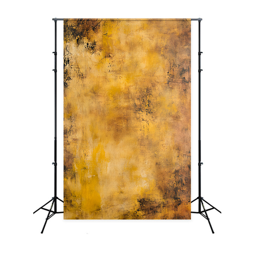 Yellow Backdrop Rustic Golden Grunge Pattern Abstract Photography Backdrops UK CSH58-165