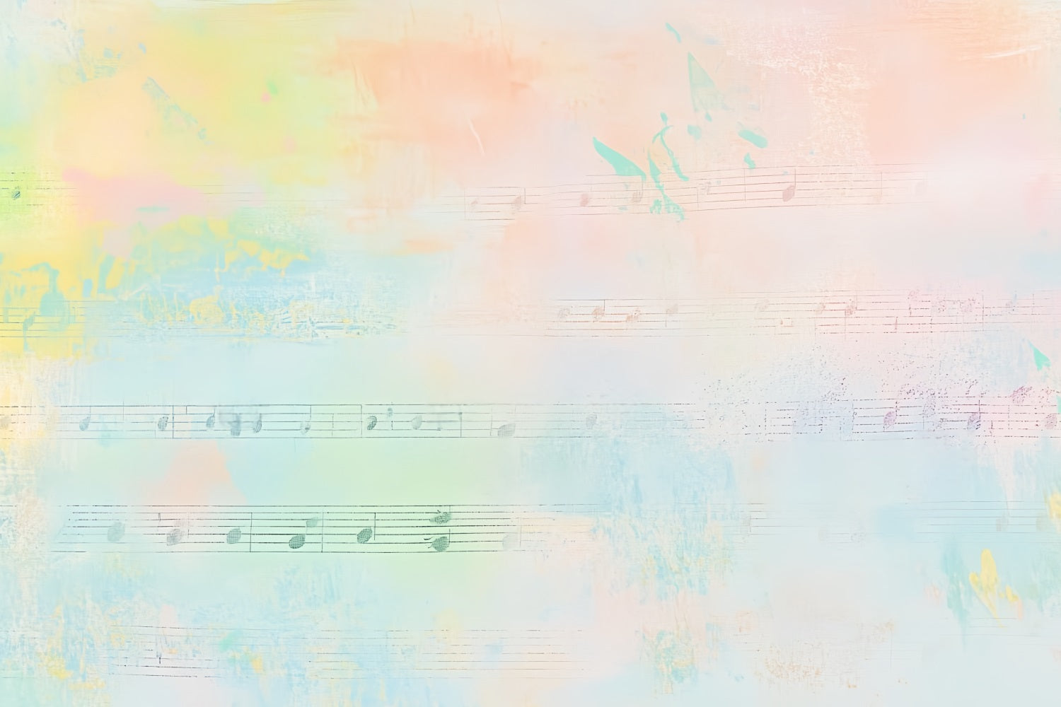 Watercolor Backdrop Pastel Music Note Texture Abstract Backdrops UK CSH58-191