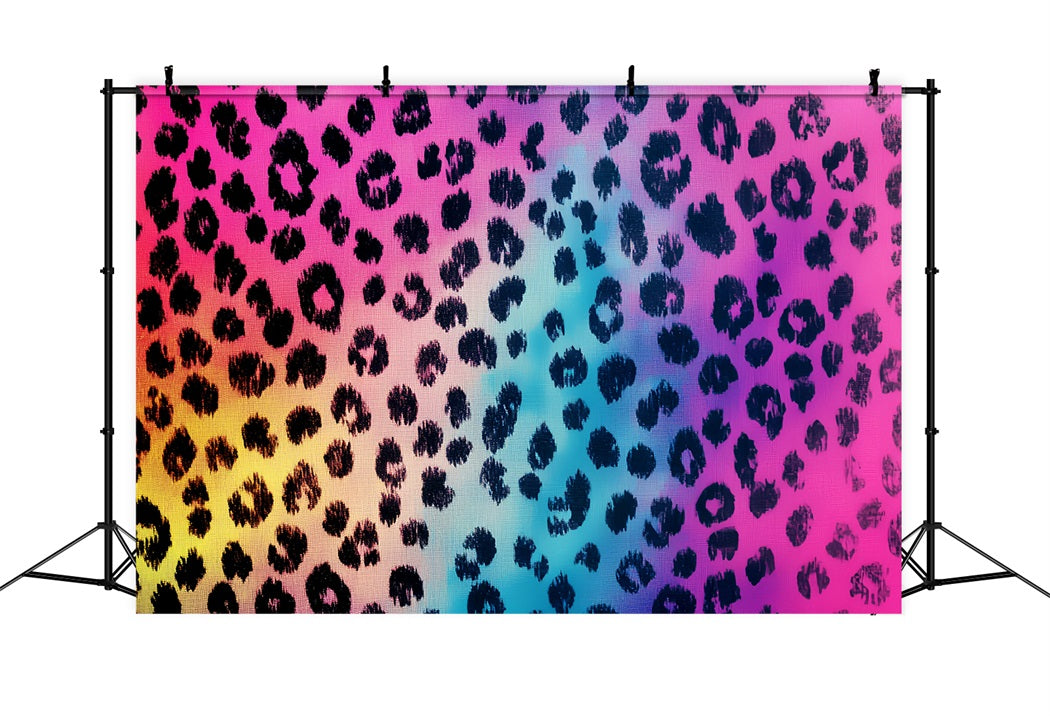 Cool Backdrops Rainbow Leopard Print Pattern Abstract Backdrops Photography UK CSH58-192