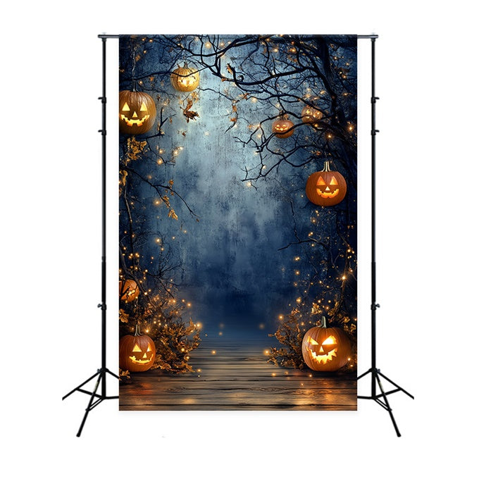 Halloween Photo Backdrop Enchanted Pumpkin Glow Backdrop UK CSH6-115