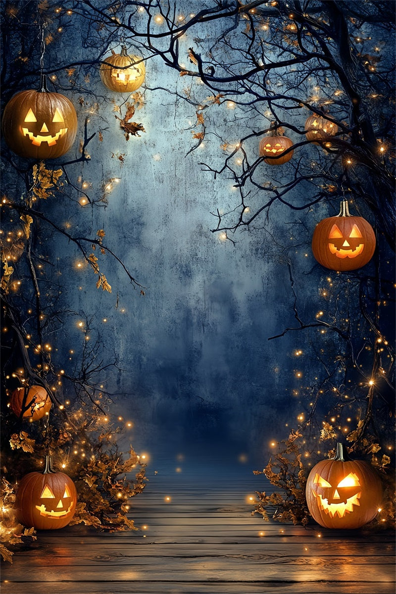 Halloween Photo Backdrop Enchanted Pumpkin Glow Backdrop UK CSH6-115