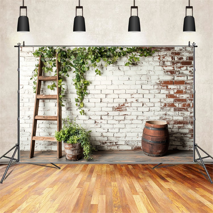 Brick Photo Backdrop Ivy Barrel Rustic Wall Backdrop UK CSH6-133