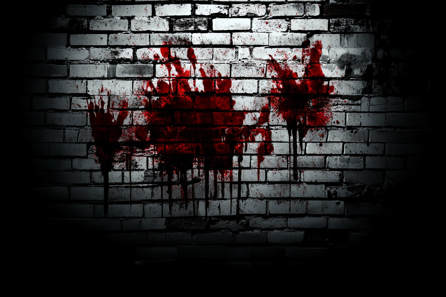 Halloween Backdrop Haunted Blood Stained Wall Brick Backdrop UK CSH6-138