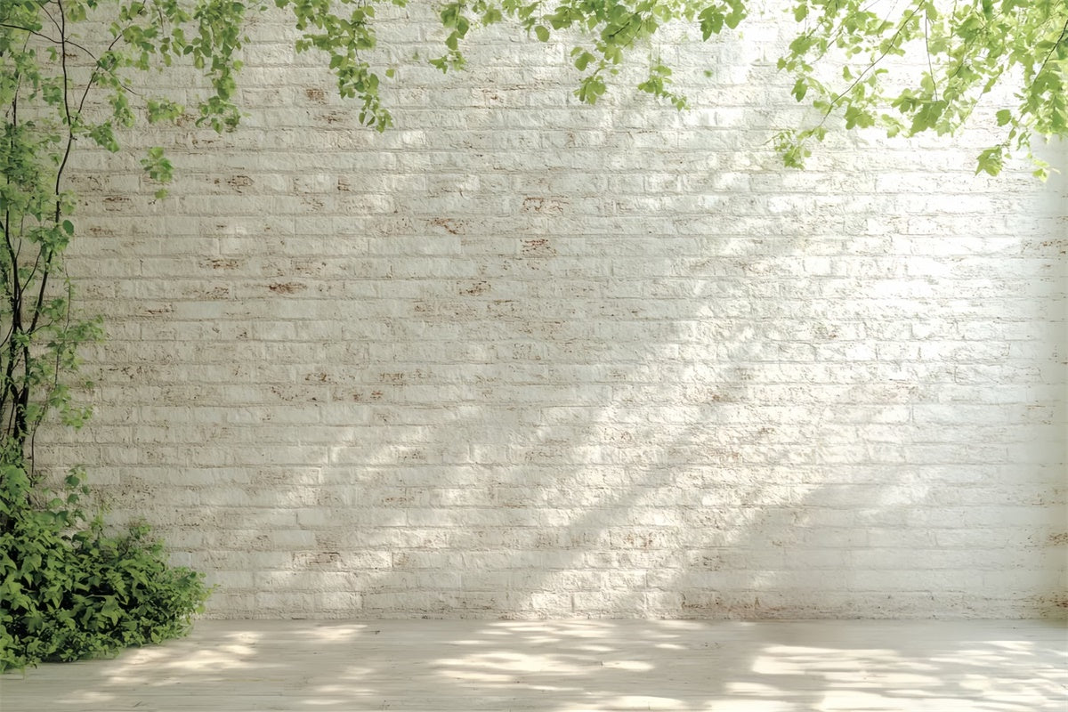 White Brick Backdrop Morning Light White Wall Backdrop UK CSH6-140