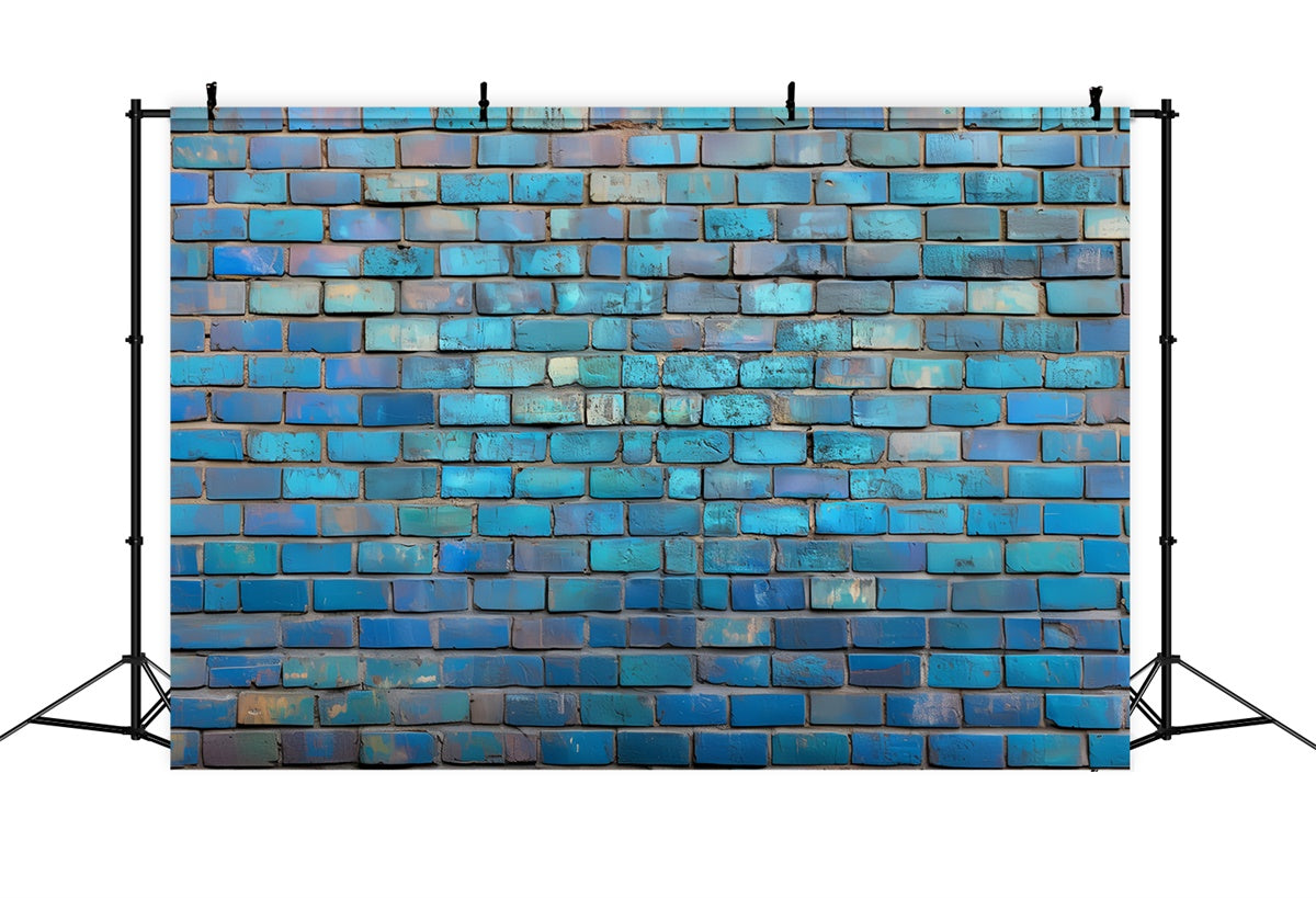 Brick Wall Backdrop Weathered Blue Dream Wall Backdrop UK CSH6-147