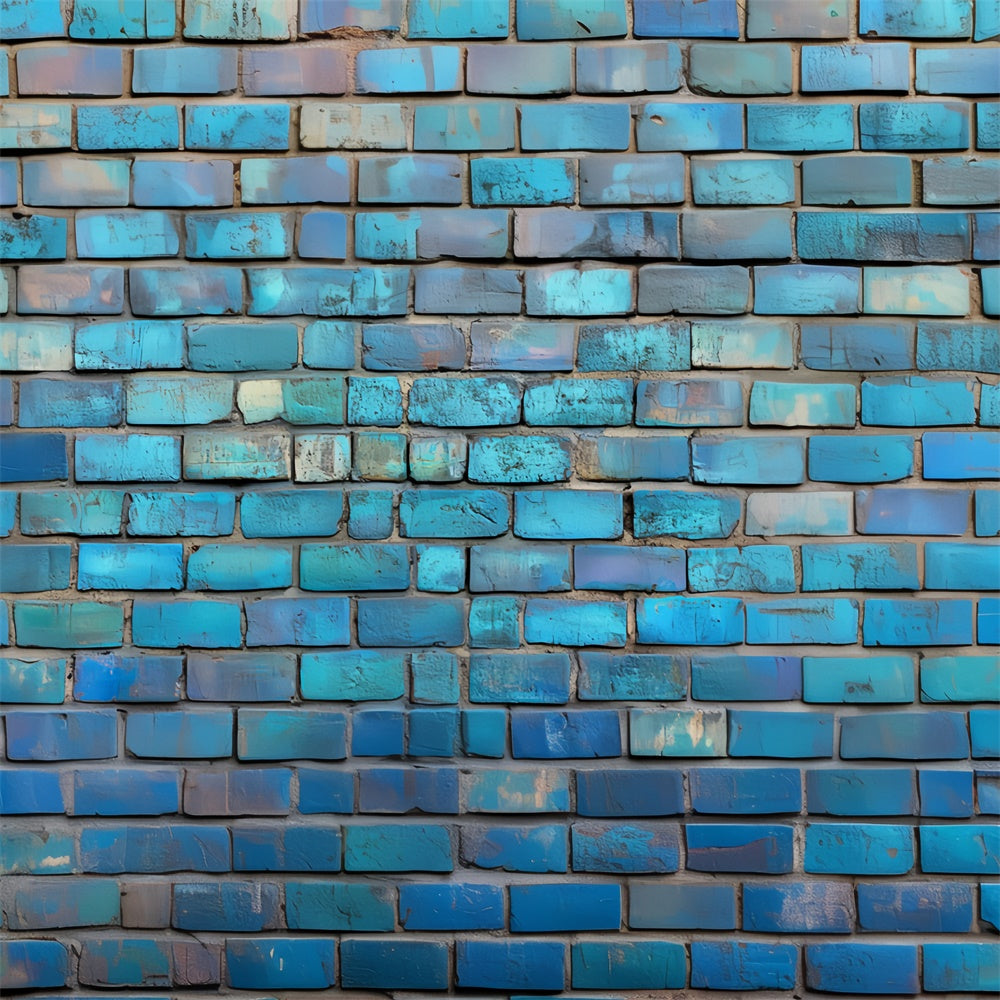 Brick Wall Backdrop Weathered Blue Dream Wall Backdrop UK CSH6-147